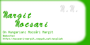 margit mocsari business card
